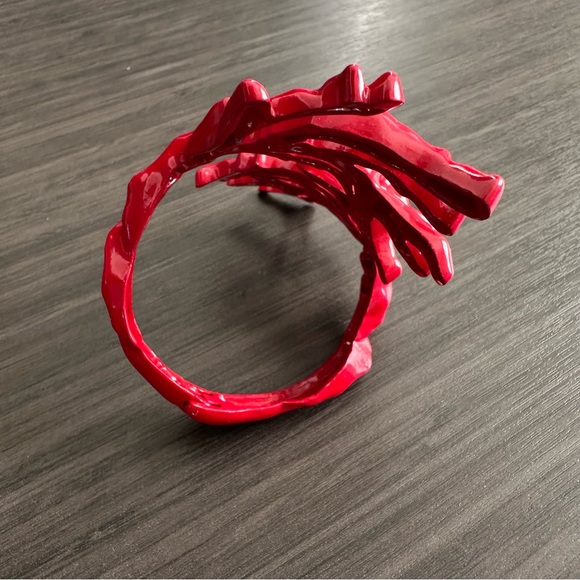 Zara Red Faux Coral Bracelet - Picture 4 of 5